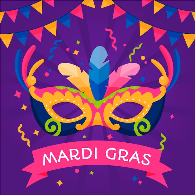 Free Vector | Hand drawn mardi gras carnival