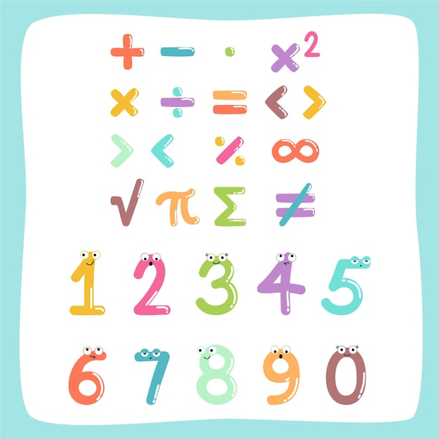 Free Vector Hand Drawn Mathematical Symbols