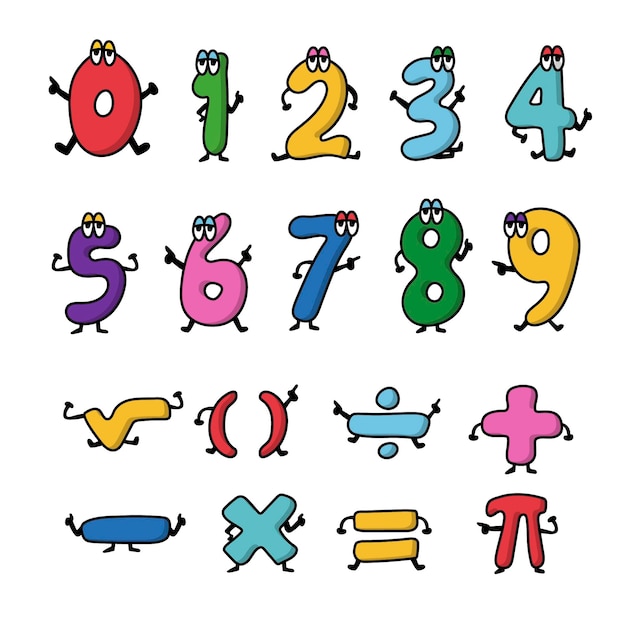 Free Vector Hand Drawn Mathematical Symbols