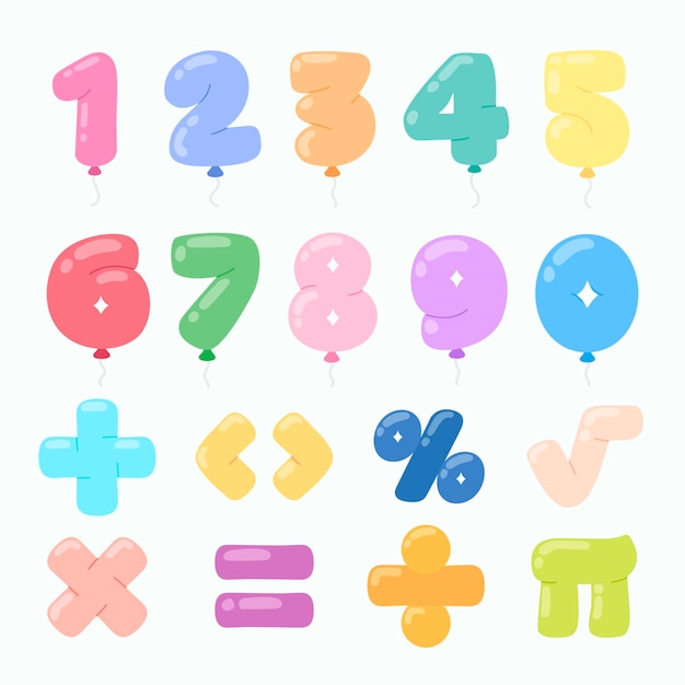 Free Vector Hand Drawn Mathematical Symbols