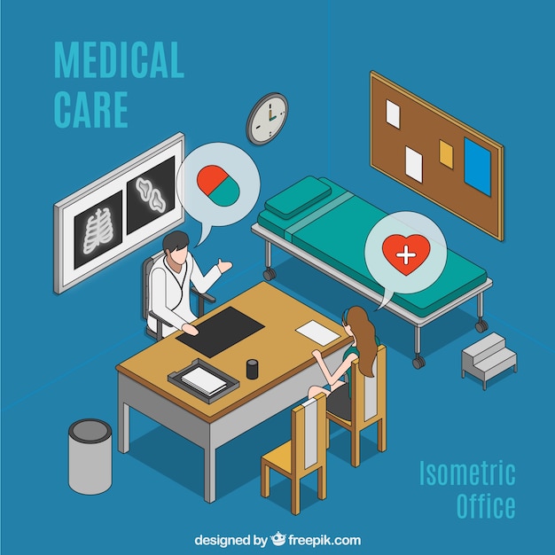 Hand drawn medical care  Free Vector