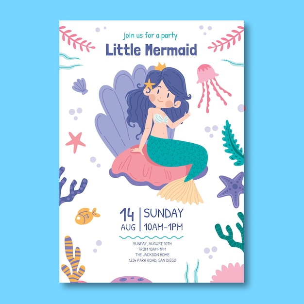 Free Free 246 Mermaid Invitation Svg SVG PNG EPS DXF File