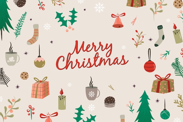 Free Vector | Hand drawn merry christmas background