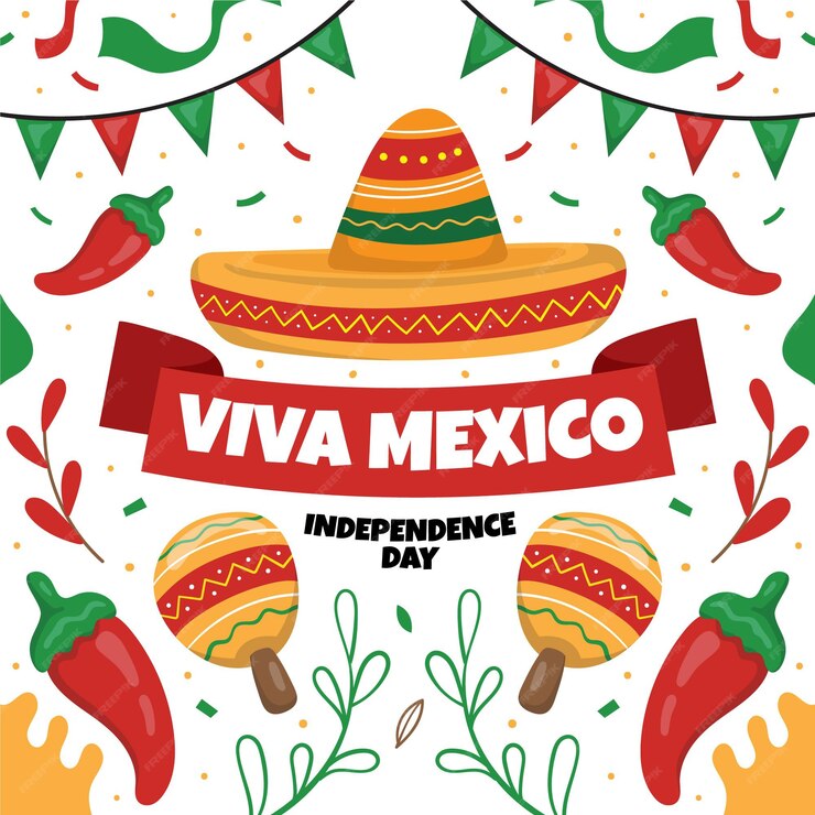 Free Vector | Hand drawn mexic independence day concept