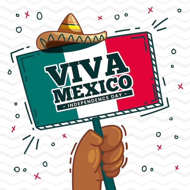 Premium Vector Hand drawn mexic independence day concept