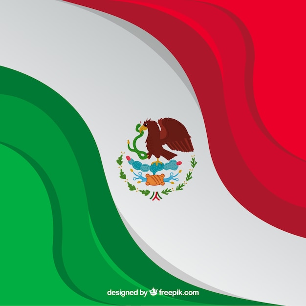 Download Hand drawn mexican flag background | Free Vector