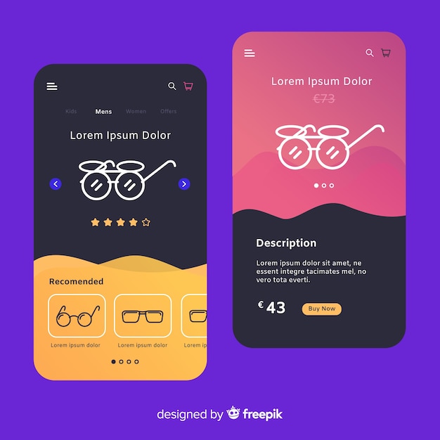 Hand drawn mobile app concept Free Vector