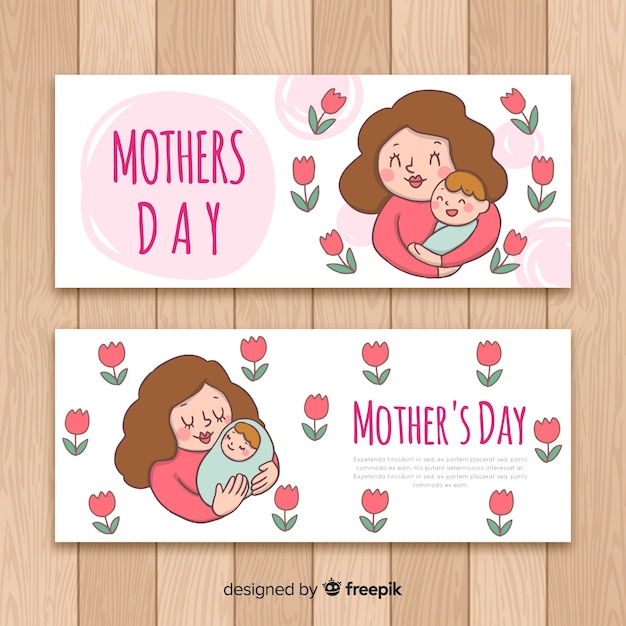 Download Free Hand Drawn Mother With Her Baby Mother S Day Banner Free Vector Use our free logo maker to create a logo and build your brand. Put your logo on business cards, promotional products, or your website for brand visibility.