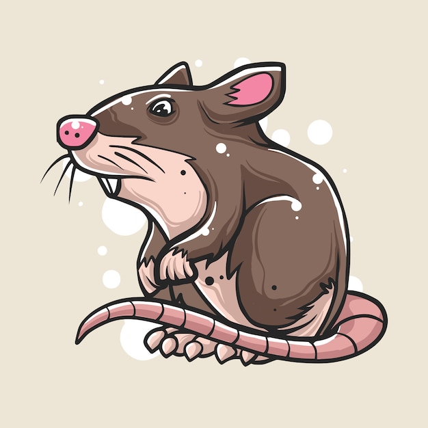 Premium Vector | Hand drawn of mouse illustration