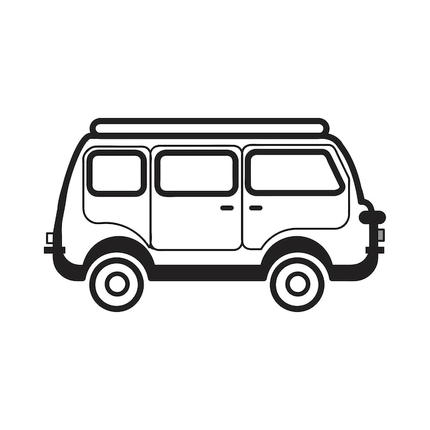 無料のベクター 手描きの多目的車の車のイラスト