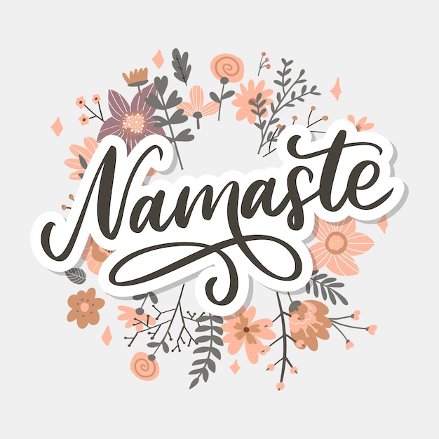 Premium Vector Hand Drawn Namaste Card