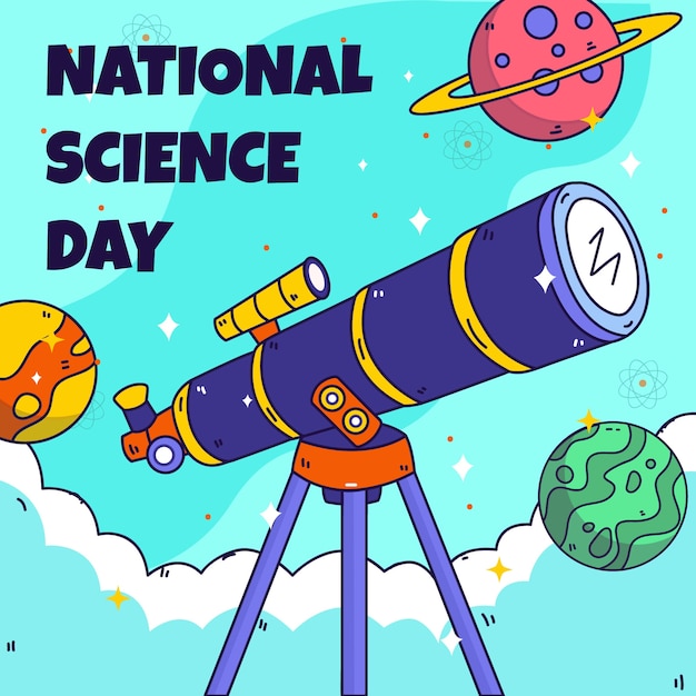 Premium Vector Hand Drawn National Science Day Illustration   Hand Drawn National Science Day Illustration 23 2149300146 