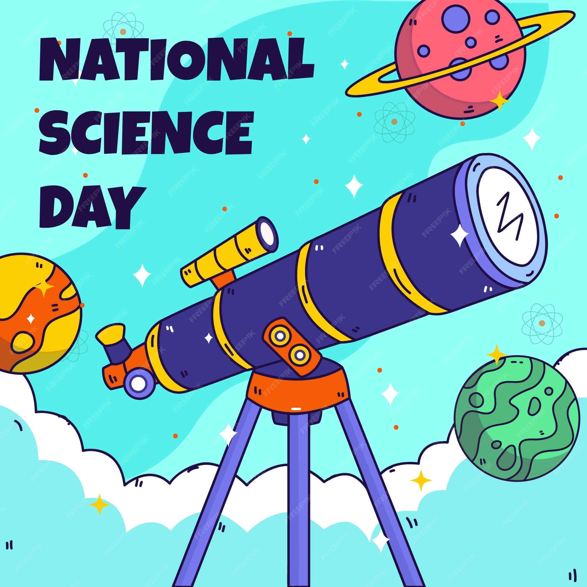 Premium Vector Hand drawn national science day illustration