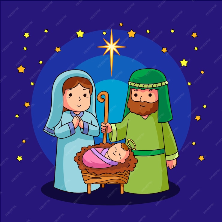 Free Vector | Hand drawn nativity scene illustration