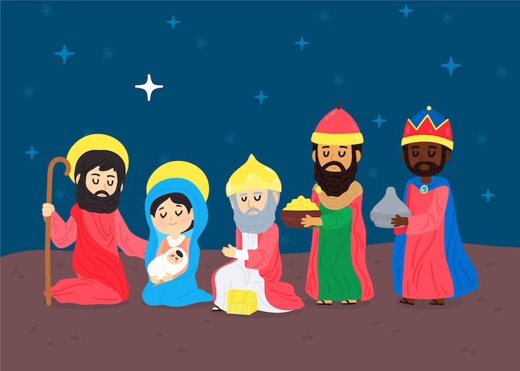 Free Vector | Hand drawn nativity scene