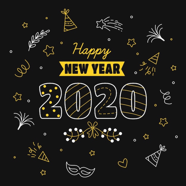 Free Vector | Hand drawn new year 2020