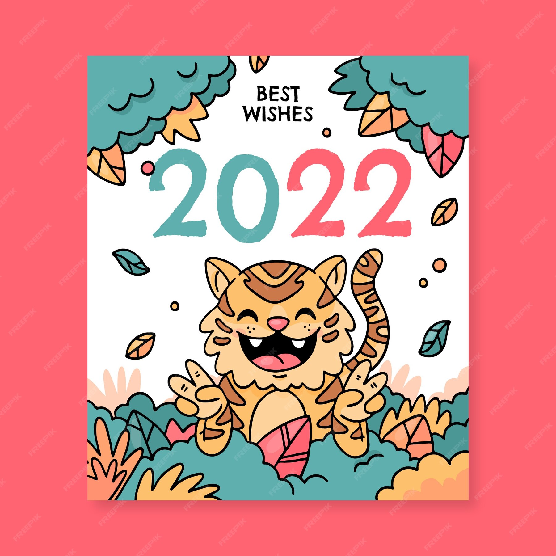 Happy New Year Greeting Card Template Free Download