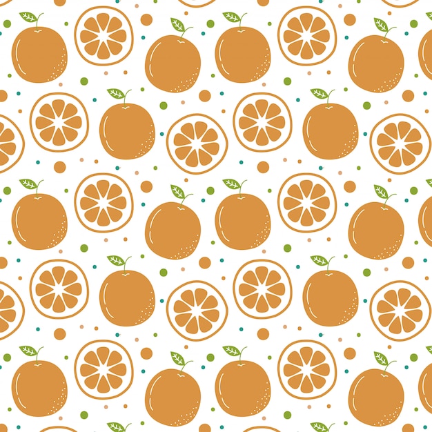 Premium Vector Hand drawn orange pattern background