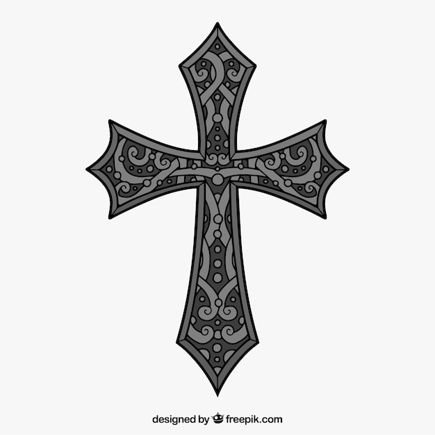 Hand drawn ornamental cross Vector | Free Download