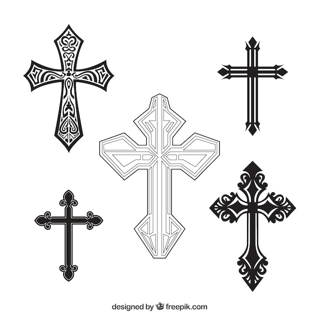 Hand drawn ornamental cross