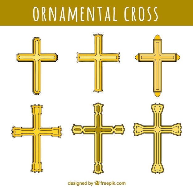 Hand drawn ornamental cross