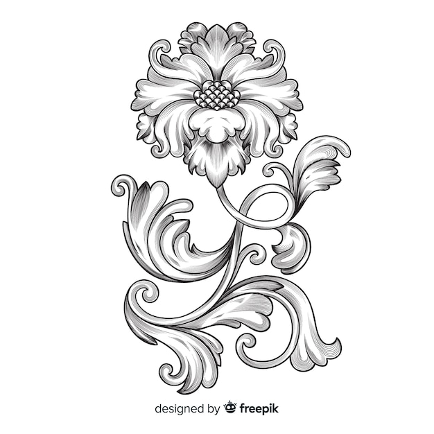 Free Vector | Hand drawn ornamental flower