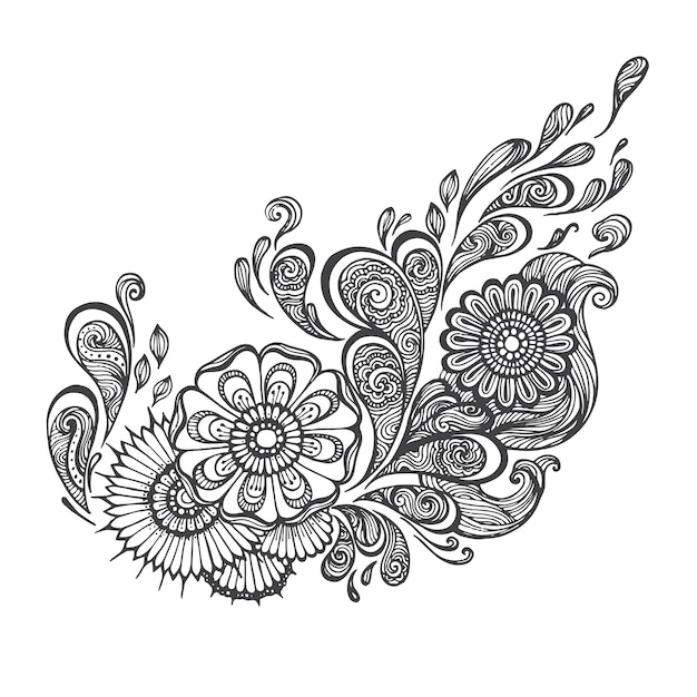 Premium Vector | Hand drawn ornamental highly detailed abstract.