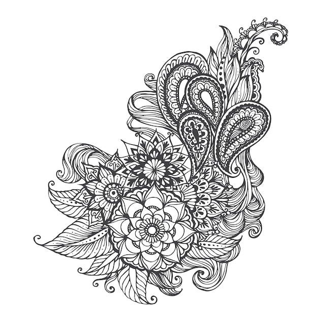 Premium Vector | Hand drawn ornamental highly detailed abstract.