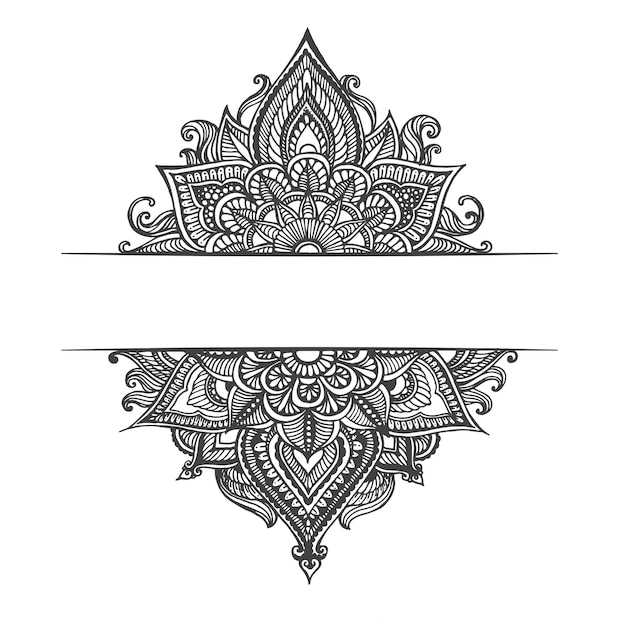 Hand drawn ornamental highly detailed abstract. | Premium Vector