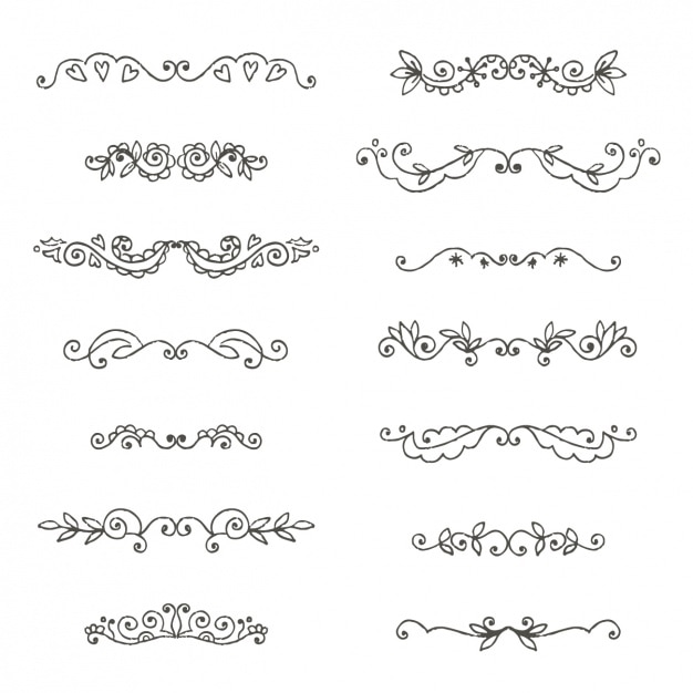 Premium Vector | Hand drawn ornaments collection