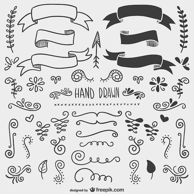 Download Hand drawn ornaments Vector | Free Download