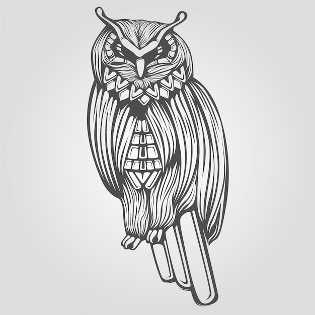 Premium Vector | Hand drawn owl