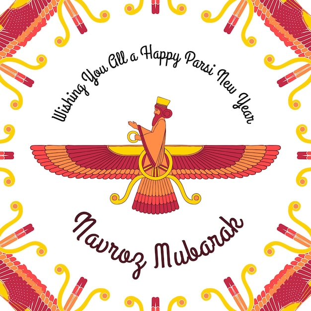 Free Vector | Hand Drawn Parsi New Year Illustration