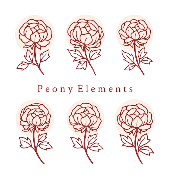 Download Free Hand Drawn Peony Floral Logo Elements Premium Vector Use our free logo maker to create a logo and build your brand. Put your logo on business cards, promotional products, or your website for brand visibility.