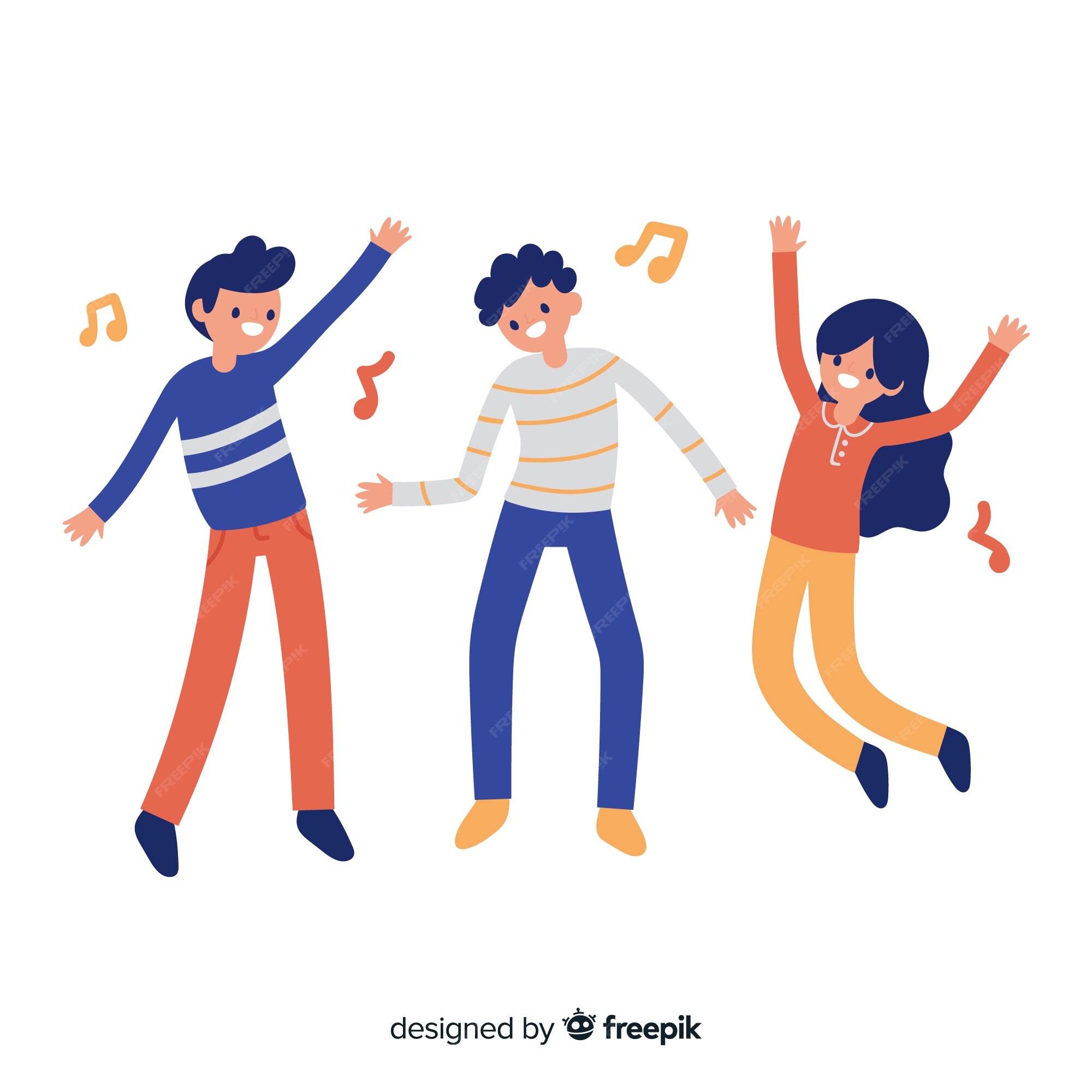 Free Vector | Hand drawn people dancing collection