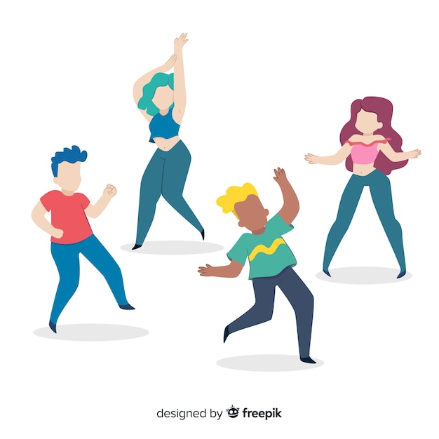 Free Vector | Hand drawn people dancing pack