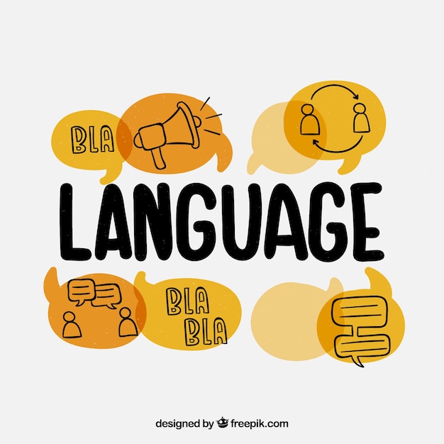 Free Vector Hand Drawn People Speaking Different Languages | meaning, pronunciation, translations and examples. hand drawn people speaking different