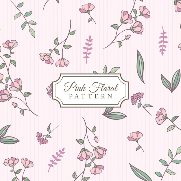 Premium Vector Hand Drawn Pink Floral Background 5923