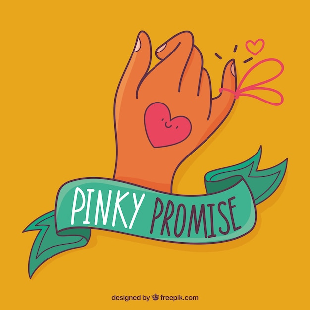 Download Free Vector | Hand drawn pinky promise composition
