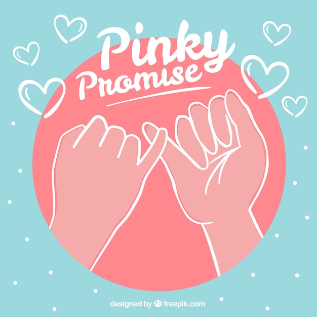 Download Hand drawn pinky promise concept Vector | Free Download