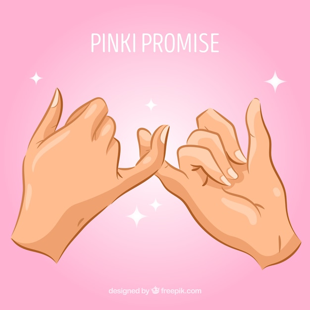 Download Hand drawn pinky promise concept Vector | Free Download