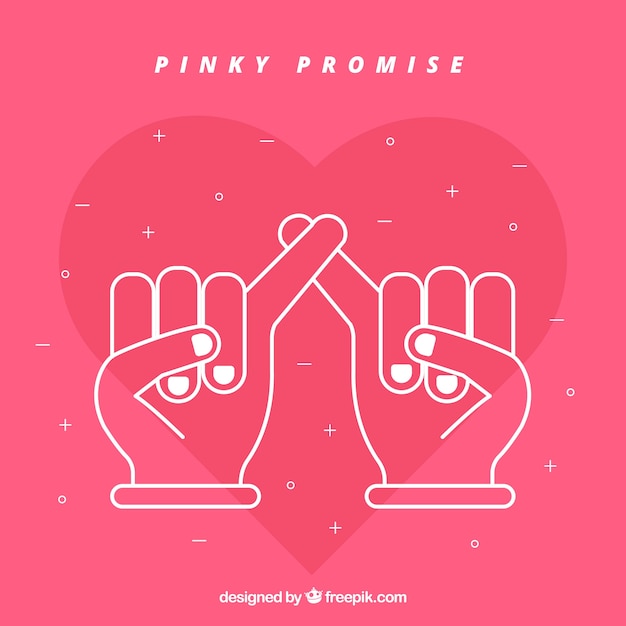 Download Hand drawn pinky promise concept Vector | Free Download