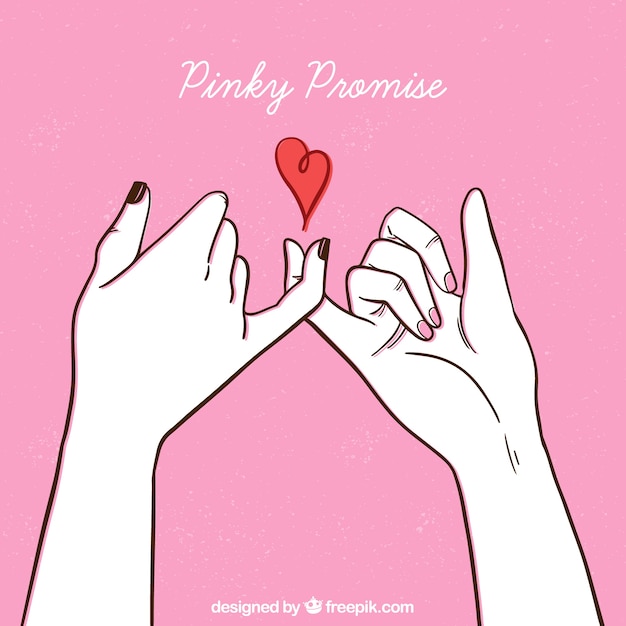 Download Hand drawn pinky promise concept Vector | Free Download