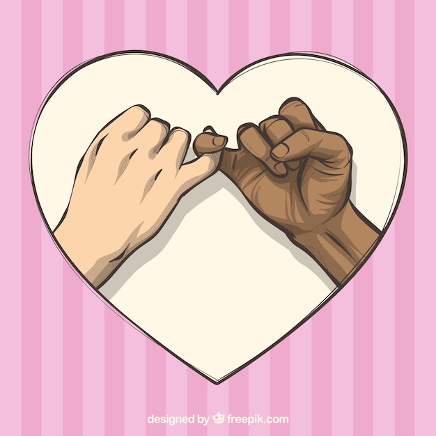Download Hand drawn pinky promise concept Vector | Free Download