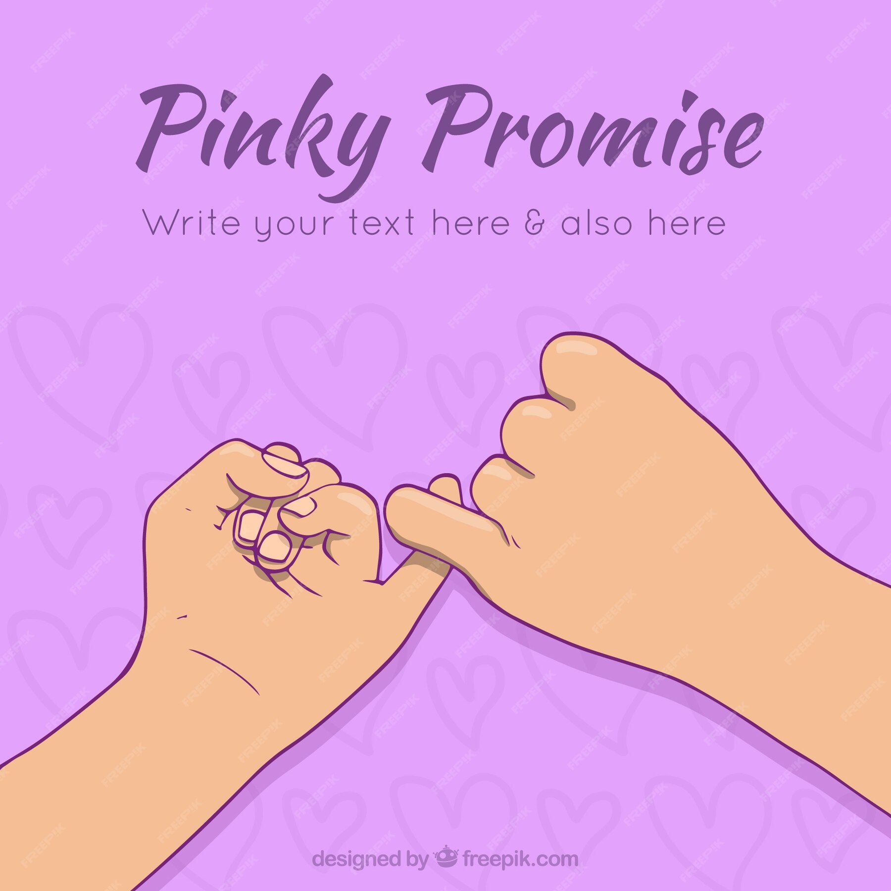 Free Vector Hand Drawn Pinky Promise Concept 