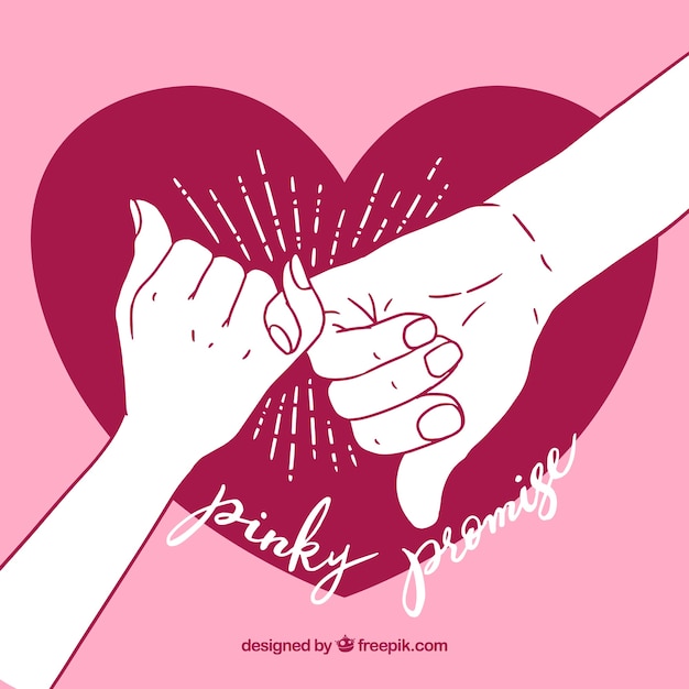 Download Hand drawn pinky promise concept | Free Vector