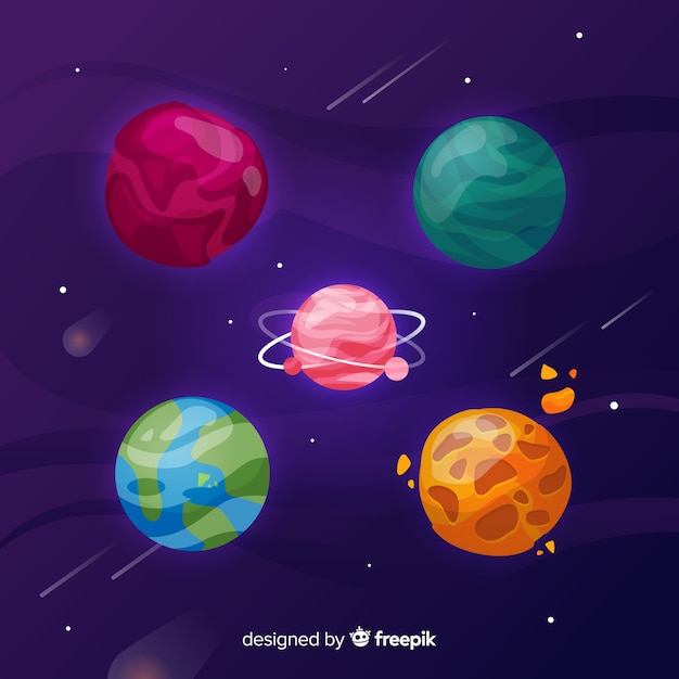 Free Vector | Hand drawn planet collection