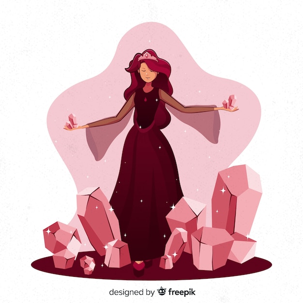 Download Hand drawn princess background | Free Vector