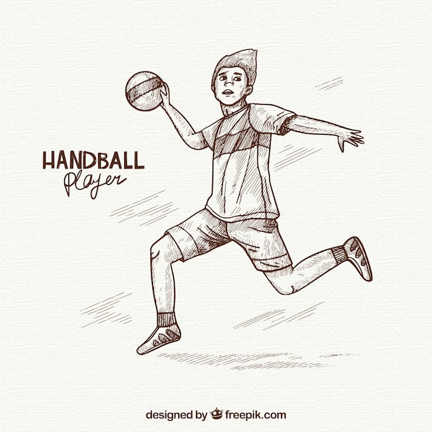 Download Free Download This Free Vector Hand Drawn Professional Handball Player Use our free logo maker to create a logo and build your brand. Put your logo on business cards, promotional products, or your website for brand visibility.