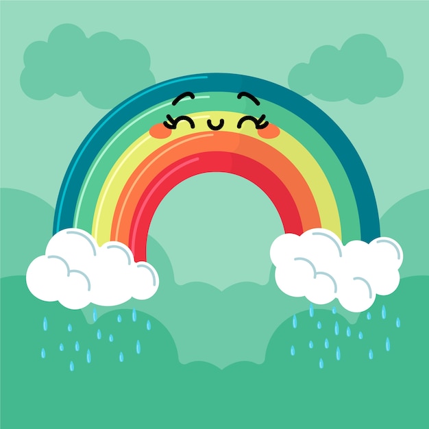 Download Hand drawn rainbow concept | Free Vector